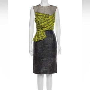 Erdem Tweed Pattern Knee-Length Dress